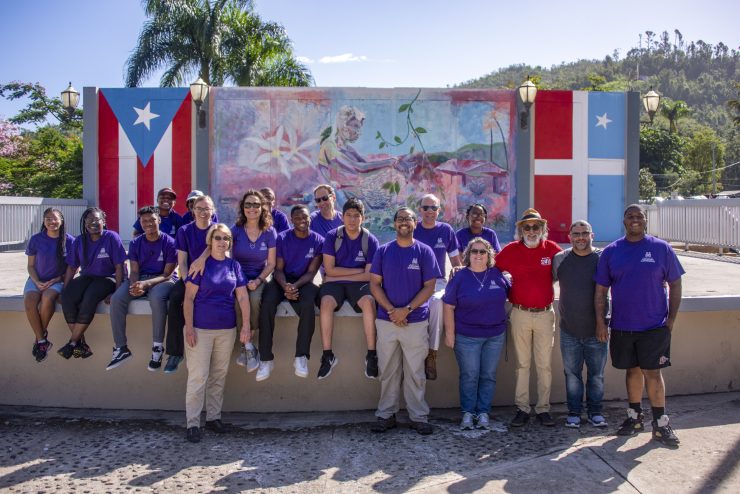 Outdoor group photo of Cathedral Scholars